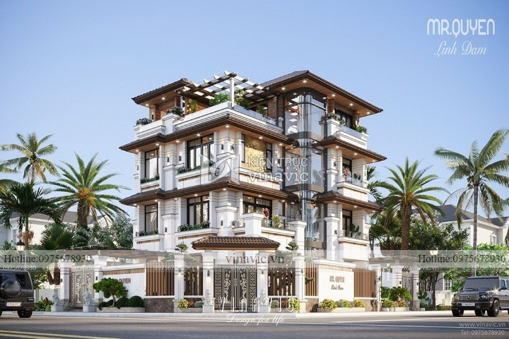 Thi công biệt thự hiện đại 4 tầng 120m2 (CĐT: Mr Quyền - Linh Đàm) TCBT2211