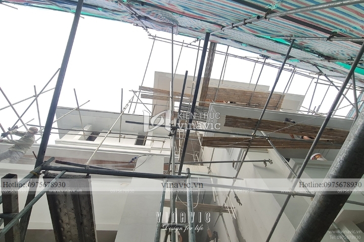 Thi công biệt thự hiện đại 4 tầng 120m2 (CĐT: Mr Quyền - Linh Đàm) TCBT2211