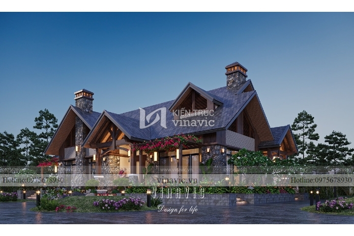 Mẫu biệt thự vườn 1 tầng hiện đại (20x12m) 240m2 BT2311