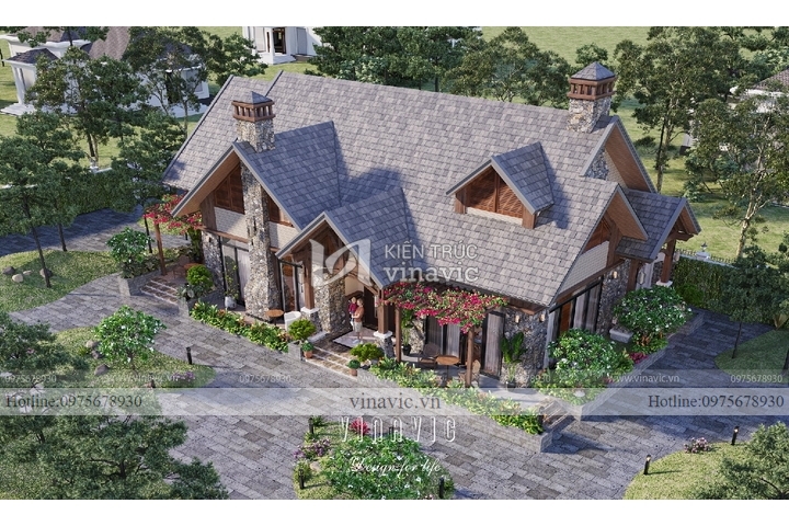 Mẫu biệt thự vườn 1 tầng hiện đại (20x12m) 240m2 BT2311