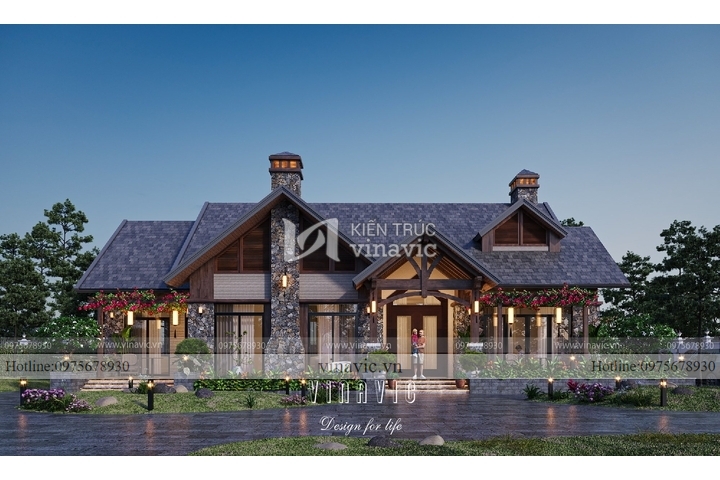 Mẫu biệt thự vườn 1 tầng hiện đại (20x12m) 240m2 BT2311