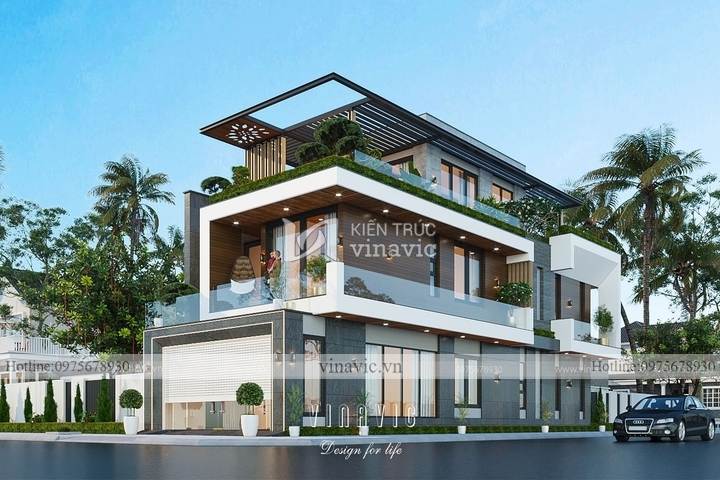 Mẫu nhà 120m2 2.5 tầng rộng 7m sâu 18m BT2222