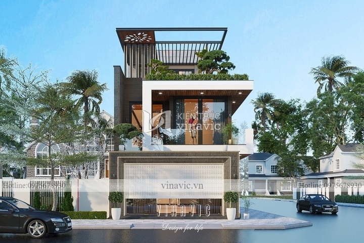 Mẫu nhà 120m2 2.5 tầng rộng 7m sâu 18m BT2222