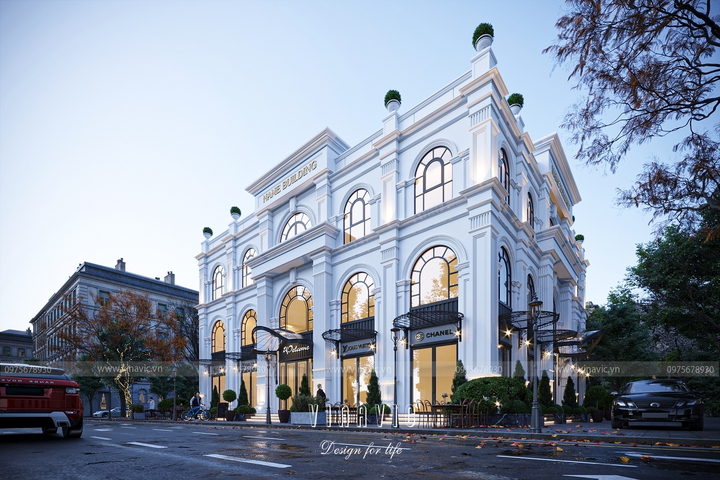 Mẫu thiết kế nhà ở kết hợp kinh doanh cho thuê 575m2 (25x23m) BT2247