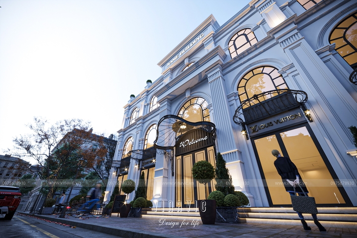 Mẫu thiết kế nhà ở kết hợp kinh doanh cho thuê 575m2 (25x23m) BT2247