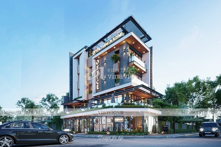 Mẫu thiết kế nhà phố kết hợp kinh doanh 4 tầng 1 tum 135m2 (7.5x18m) BT2256