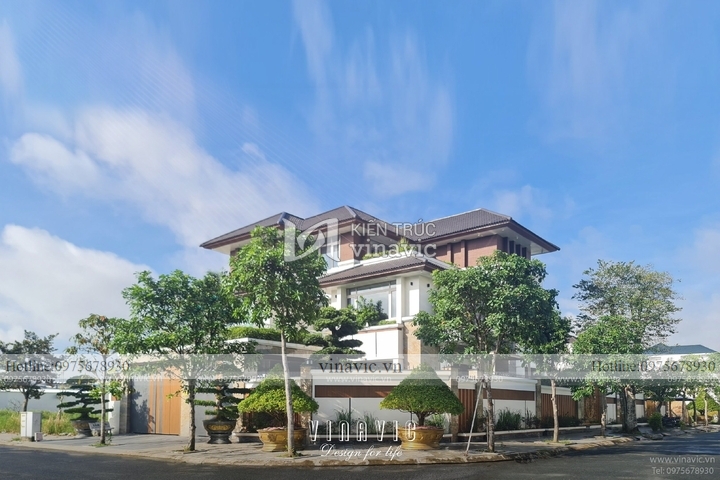 Thi công biệt thự góc 3 tầng 2 mặt tiền (CĐT: Mr Hiệu - An Giang) TCBT2214