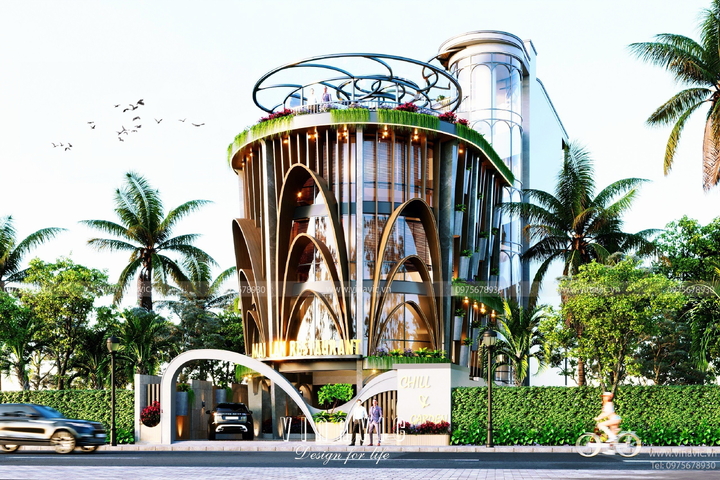 Thiết kế nhà hàng Mai Lan Restaurant phong cách hiện đại (14x30m) BT2320