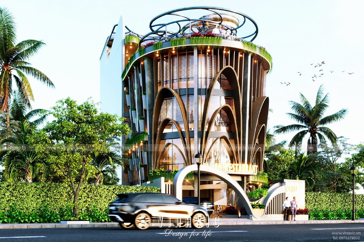 Thiết kế nhà hàng Mai Lan Restaurant phong cách hiện đại (14x30m) BT2320