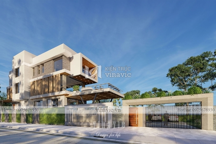 Biệt thự hiện đại 3 tầng sang trọng view sân golf tam đảo BT2121