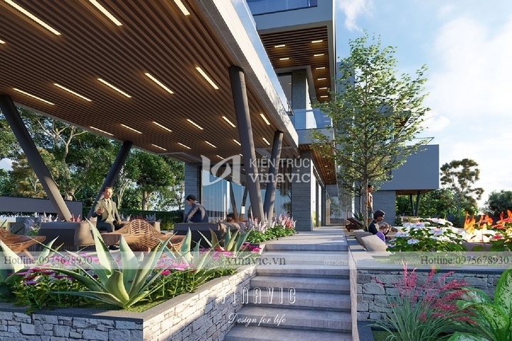 Biệt thự hiện đại 3 tầng sang trọng view sân golf tam đảo BT2121