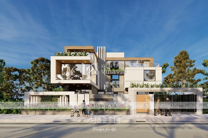 Biệt thự nghỉ dưỡng hiện đại 3 tầng kiểu singapore BT2123