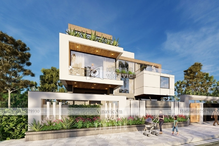 Biệt thự nghỉ dưỡng hiện đại 3 tầng kiểu singapore BT2123
