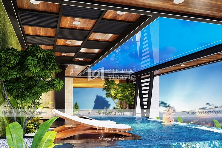 Biệt thự phố hiện đại mặt tiền 8m 6 tầng ở TPHCM BT2115