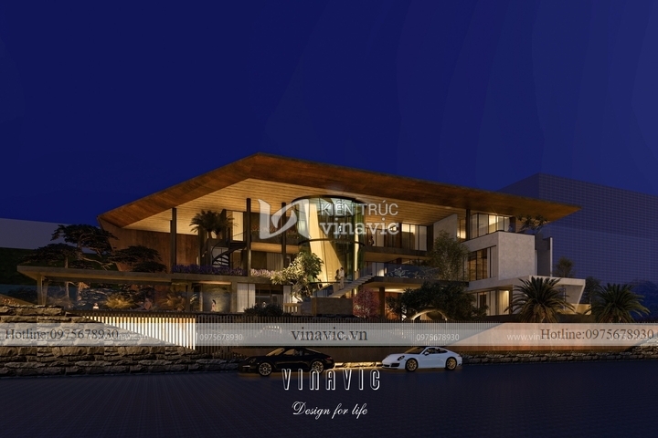 Mẫu thiết kế biệt thự villa hiện đại 730m2 đẳng cấp 5 sao BT2233