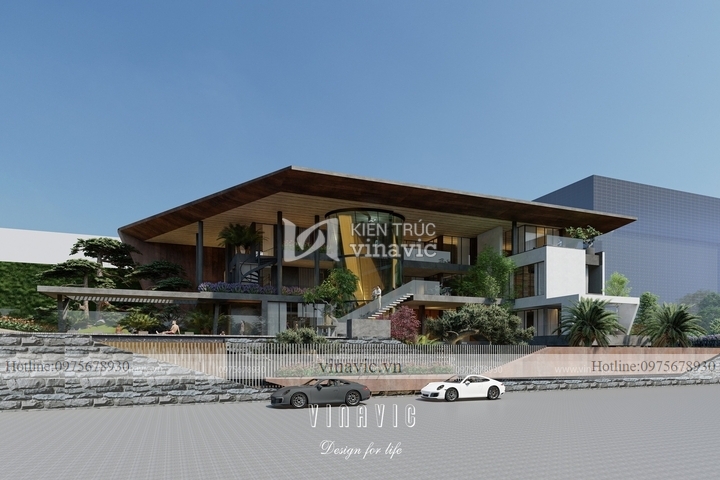 Mẫu thiết kế biệt thự villa hiện đại 730m2 đẳng cấp 5 sao BT2233