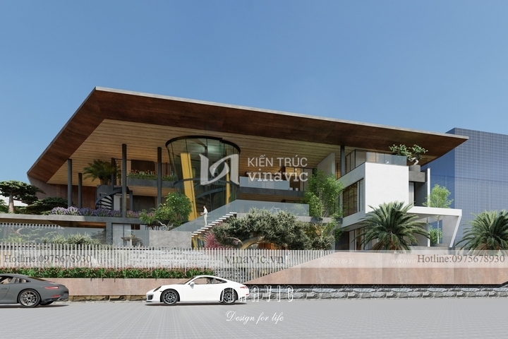 Mẫu thiết kế biệt thự villa hiện đại 730m2 đẳng cấp 5 sao BT2233