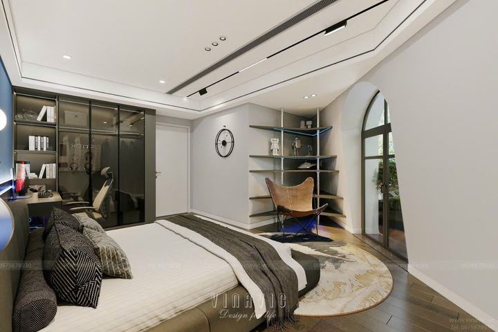 Thiết kế nội thất phong cách hiện đại (CĐT: Mr Thư - Hòa Bình) NT2321