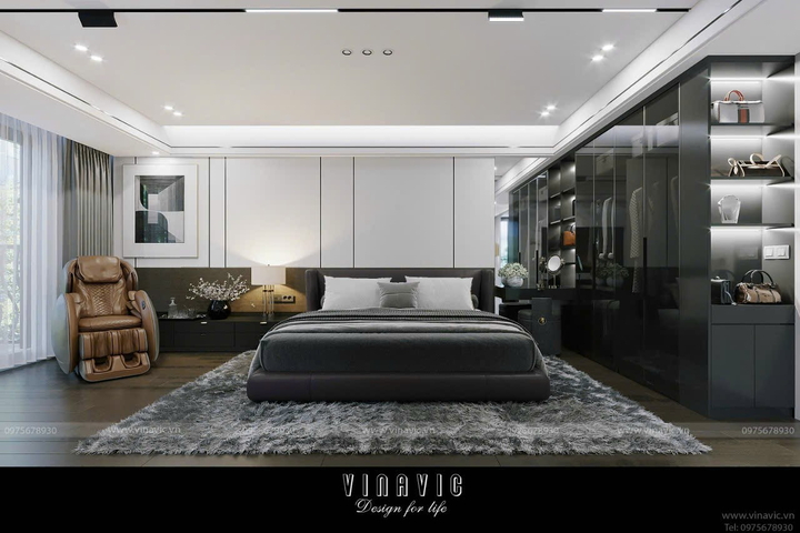 Thiết kế nội thất phong cách hiện đại (CĐT: Mr Thư - Hòa Bình) NT2321