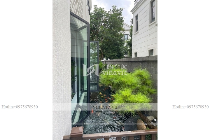 Thi công tiểu cảnh sân vườn biệt thự khu Nguyệt Quế Vinhomes TCSV2002