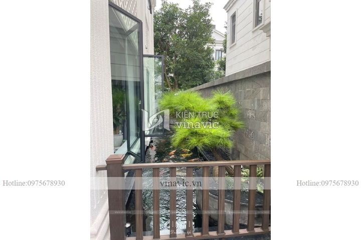 Thi công tiểu cảnh sân vườn biệt thự khu Nguyệt Quế Vinhomes TCSV2002