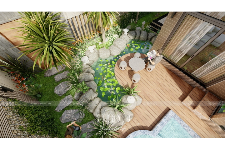 Mẫu thiết kế biệt thự mặt tiền 14m sâu 10m 3 tầng hiện đại BT2332