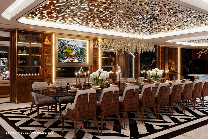 Thiết kế nội thất biệt thự hiện đại siêu sang (CĐT: Mr Minh - An Giang) NT2322