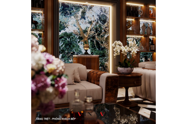 Thiết kế nội thất biệt thự hiện đại siêu sang (CĐT: Mr Minh - An Giang) NT2322