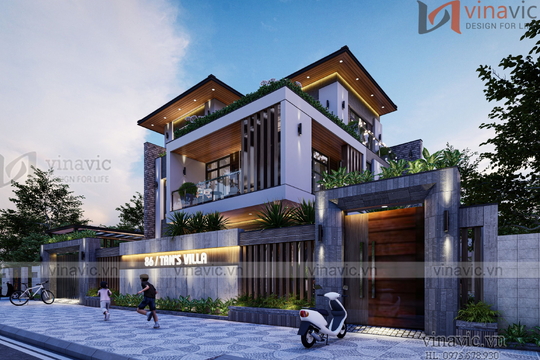 Thi công biệt thự mini 2 mặt tiền 2 tầng hiện đại 2024 tại Nam Định
