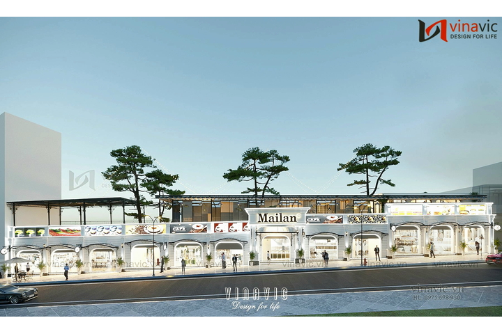 Dự án thiết kế Shophouse Mailan kinh doanh thương mại DATM2334