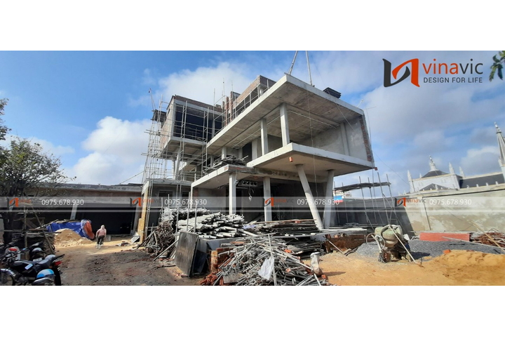 Thi công biệt thự hiện đại 3 tầng 220m2 (CĐT: Mr Nhật- Quảng Bình) TCBT2218