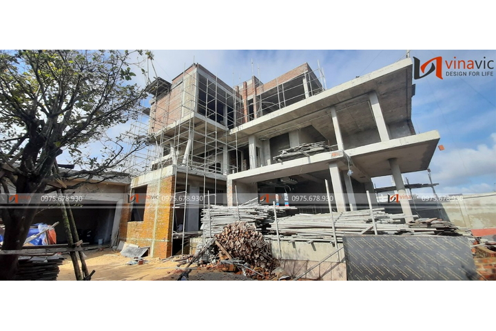 Thi công biệt thự hiện đại 3 tầng 220m2 (CĐT: Mr Nhật- Quảng Bình) TCBT2218