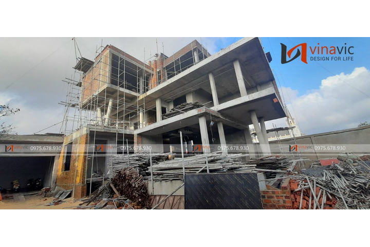 Thi công biệt thự hiện đại 3 tầng 220m2 (CĐT: Mr Nhật- Quảng Bình) TCBT2218
