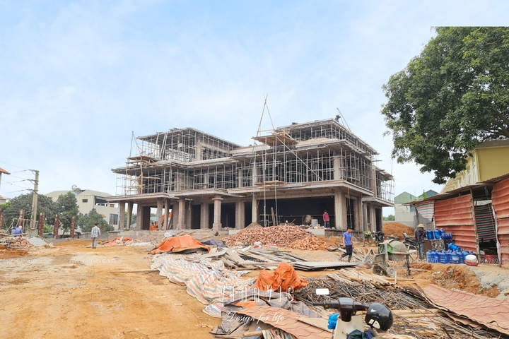 Thi công biệt thự 3 tầng hồ bơi hiện đại (CĐT: Mr Thanh - Vĩnh Phúc) TCBT2219