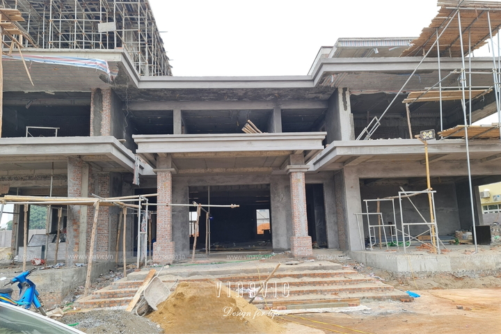 Thi công biệt thự 3 tầng hồ bơi hiện đại (CĐT: Mr Thanh - Vĩnh Phúc) TCBT2219