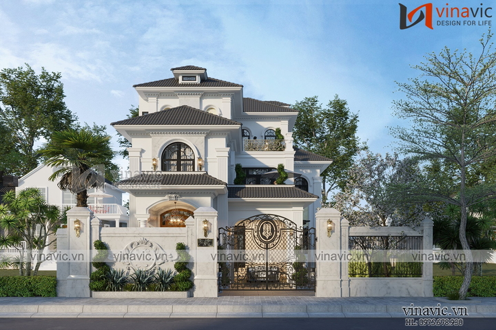 Thi công biệt thự 3 tầng tân cổ điển (CĐT: Mr Dũng - Quảng Bình) TCBT2221