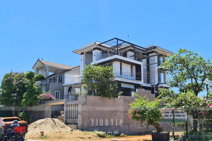 Thi công biệt thự 4 tầng hiện đại 180m2 (CĐT: Mr Nam - Nghệ An) TCBT2222