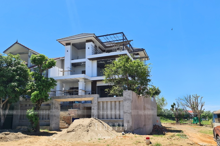 Thi công biệt thự 4 tầng hiện đại 180m2 (CĐT: Mr Nam - Nghệ An) TCBT2222