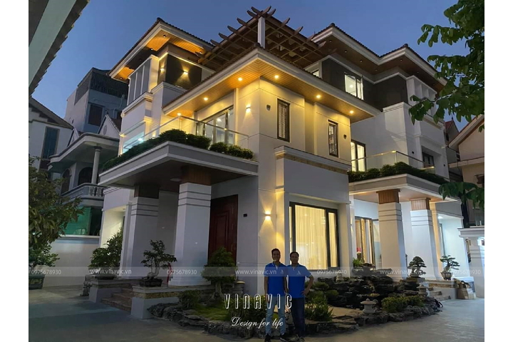 Thi công biệt thự hiện đại 200m2 3 tầng (CĐT: Mr Huy - Quảng Ninh) TCBT2223
