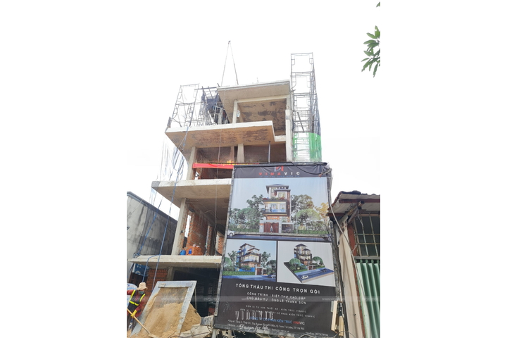 Thi công biệt thự phố 3 tầng hiện đại 98m2 (CĐT: Mr Sơn - Tp HCM) TCBT2225