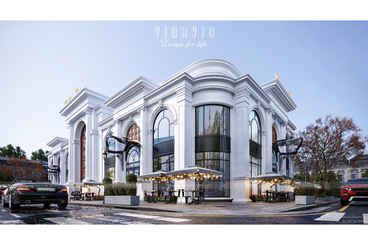 Thiết kế trung tâm tiệc cưới sang trọng tân cổ điển 1350m2 BT2345