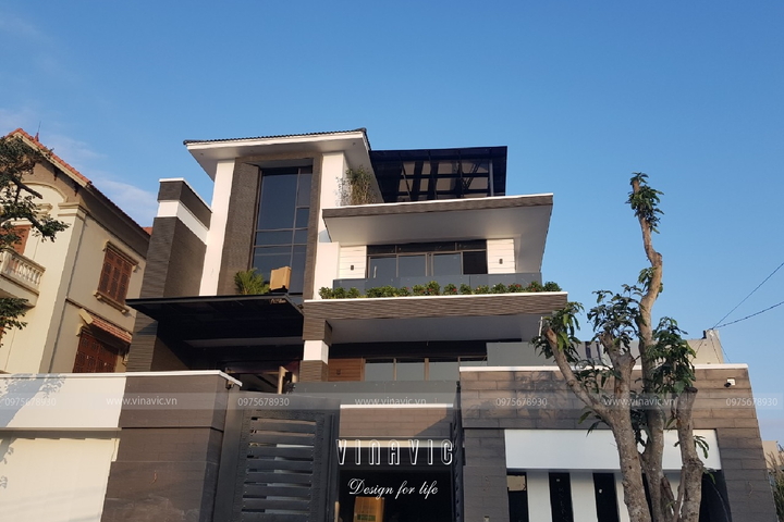 Thi công biệt thự 3 tầng 4 phòng ngủ 220m2 (CĐT: Mr Kiên - Quảng Ninh) TCBT2235