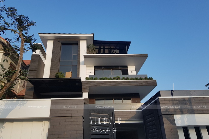 Thi công biệt thự 3 tầng 4 phòng ngủ 220m2 (CĐT: Mr Kiên - Quảng Ninh) TCBT2235