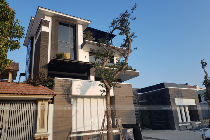 Thi công biệt thự 3 tầng 4 phòng ngủ 220m2 (CĐT: Mr Kiên - Quảng Ninh) TCBT2235