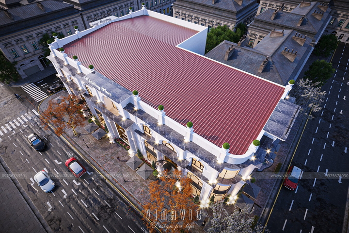 Thiết kế trung tâm tiệc cưới sang trọng tân cổ điển 1350m2 BT2345