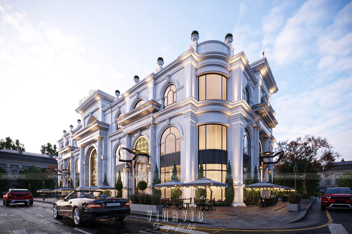 Thiết kế trung tâm tiệc cưới sang trọng tân cổ điển 1350m2 BT2345