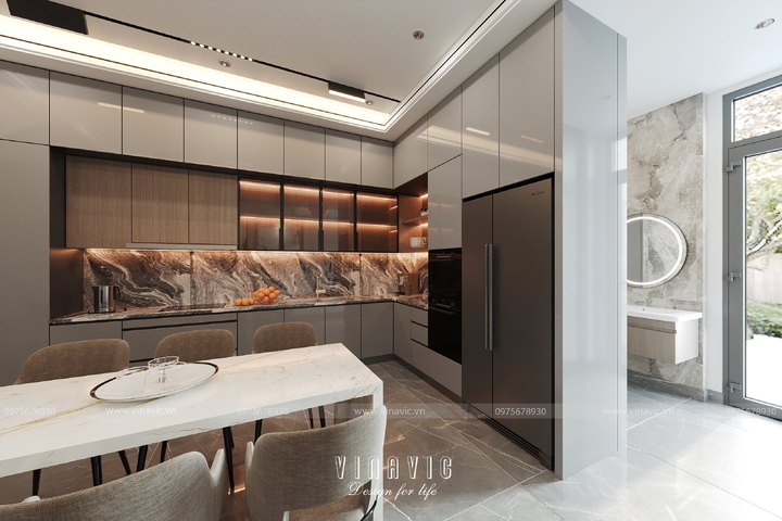 Mẫu nội thất nhà phố mặt tiền 4.5m x 16m (CĐT: Mr Thắng - An Giang) NT2324