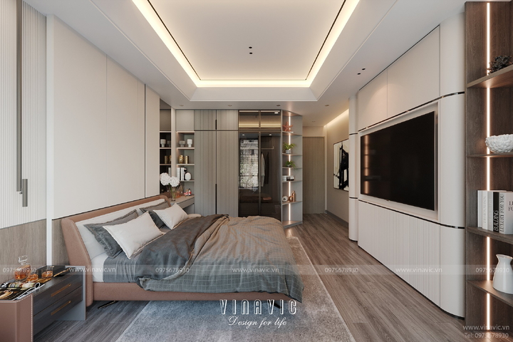 Mẫu nội thất nhà phố mặt tiền 4.5m x 16m (CĐT: Mr Thắng - An Giang) NT2324