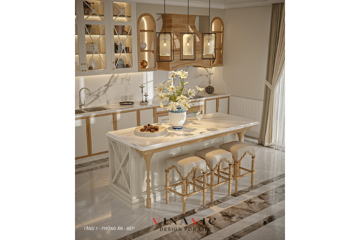 Mẫu nội thất phong cách địa trung hải 450m2 (CĐT: Mr Phát - Cam Ranh) NT2326