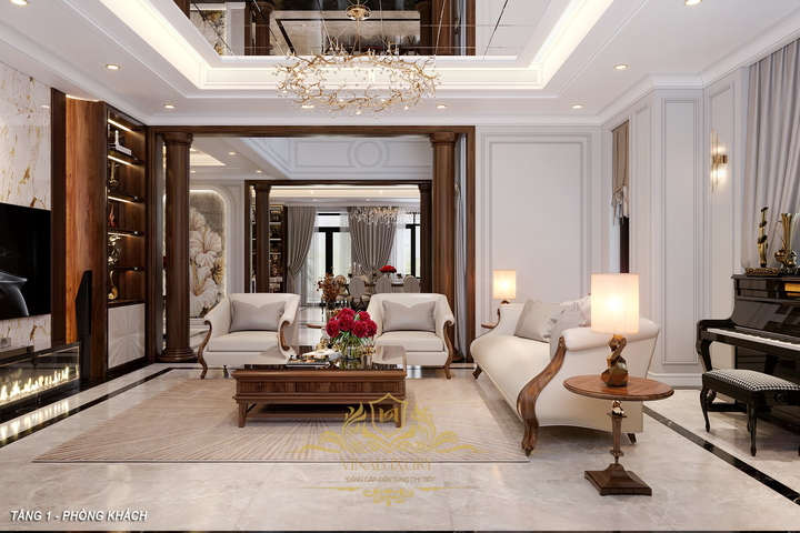 Thiết kế nội thất biệt thự 3 tầng 195m2 (CĐT: Mr Tùng - Thanh Hóa) NT2327